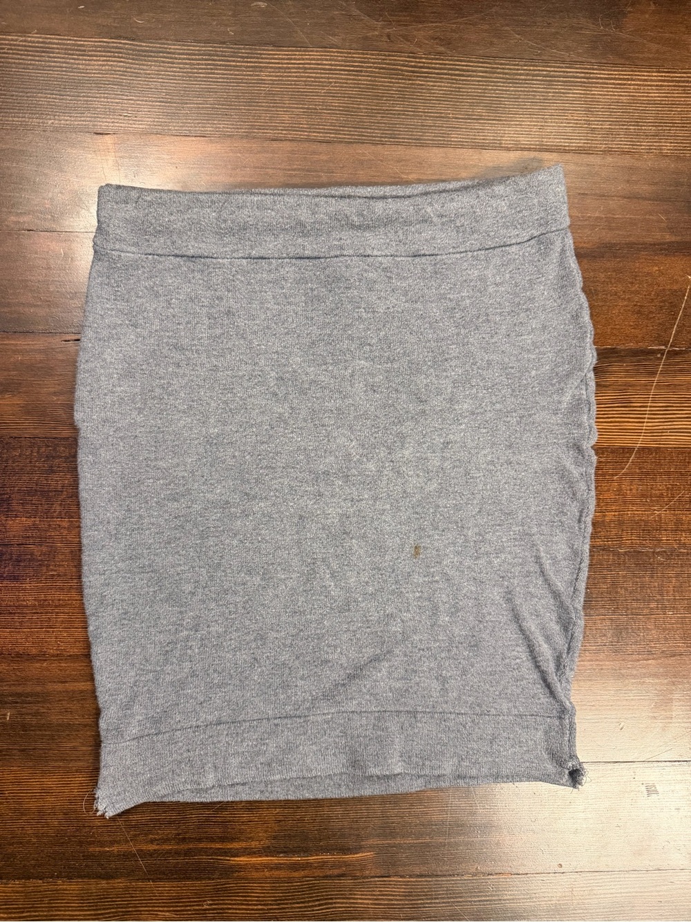 Debut Gray Stretch Knit Pencil Skirt Medium Made in USA 2010s Minimalist